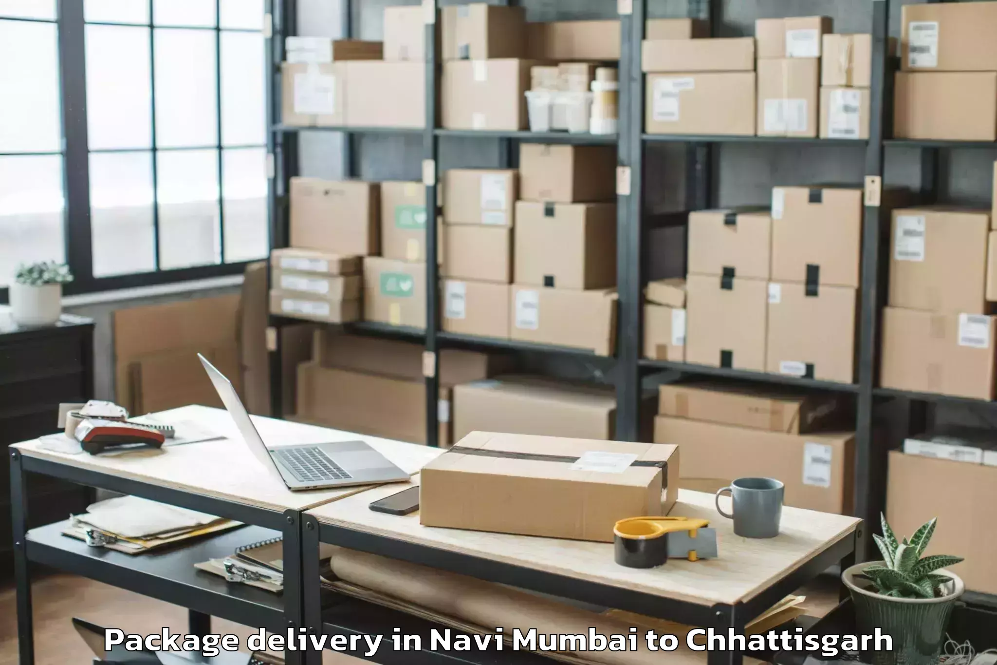 Affordable Navi Mumbai to Rajim Package Delivery